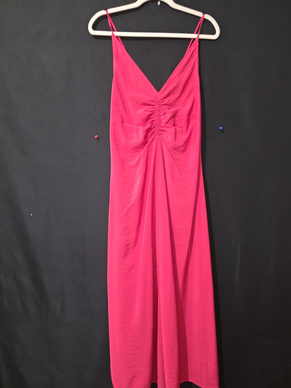 Hot Pink Spaghetti Strap Maxi Dress